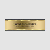 金ゴールド背景 名札 (正面)