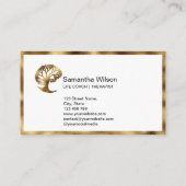 金ゴールド脳心理学者生命コーチセラピスト 名刺 (裏面)