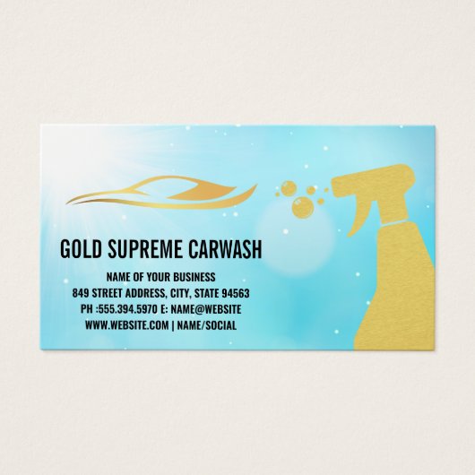 金ゴールド自動ロゴおよびスプレーボトル (正面)