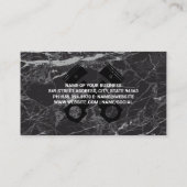 金ゴールド自動車ロゴ | ブラックマーブルラグジュアリー 名刺 (裏面)