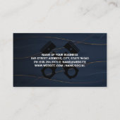 金ゴールド自動車ロゴ | 金ゴールド濃い青 名刺 (裏面)