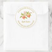 金ゴールド自家製アップルバターラベル |白 ラウンドシール (バッグ)