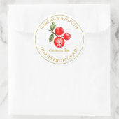 金ゴールド自家製クランベリージャムラベル |白 ラウンドシール (バッグ)