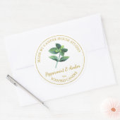 金ゴールド自家製ペパーミントキャンドルラベル |白 ラウンドシール (封筒)