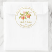 金ゴールド自家製Apple Candleラベル |白 ラウンドシール (バッグ)