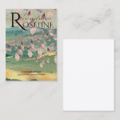 金ゴールド自然ビューパープルフラワージュエリーディスプレイ 名刺 (正面/裏面)