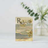 金ゴールド自然ビューパームツリージュエリーディスプレイ 名刺 (スタンド正面)