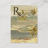 金ゴールド自然ビューパームツリージュエリーディスプレイ 名刺 (正面)