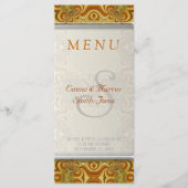 金ゴールド自然レトロボヘミアンヴィンテージウェディングメニュー メニュー (正面)
