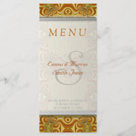 金ゴールド自然レトロボヘミアンヴィンテージウェディングメニュー メニュー