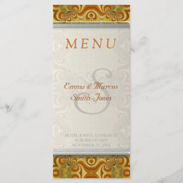 金ゴールド自然レトロボヘミアンヴィンテージウェディングメニュー メニュー