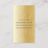 金ゴールド自然線背景メイクアップセット 名刺 (裏面)