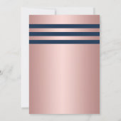 金ゴールド航海のいかりネイビーストライプブライダルシャワー 招待状 (裏面)