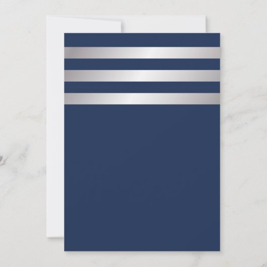 金ゴールド航海のいかりネイビーブルーブライダルシャワー 招待状 (裏面)