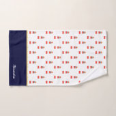 金ゴールド航海のとネイビーブルーライトハウスバスタオル バスタオルセット (ハンドタオル)