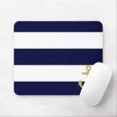 金ゴールド航海のストライプいかり マウスパッド (マウス)