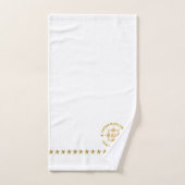 金ゴールド航海のホワイトボートホイールヴィンテージボート バスタオルセット (ハンドタオル)