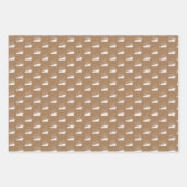 金ゴールド航海の及び白船帆船 ラッピングペーパーシート (正面3)