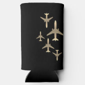 金ゴールド航空機航空セルツァークーラーボックス スリム缶クーラー (裏面)