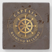 金ゴールド船車 ストーンコースター (正面)