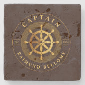 金ゴールド船車 ストーンコースター (正面)