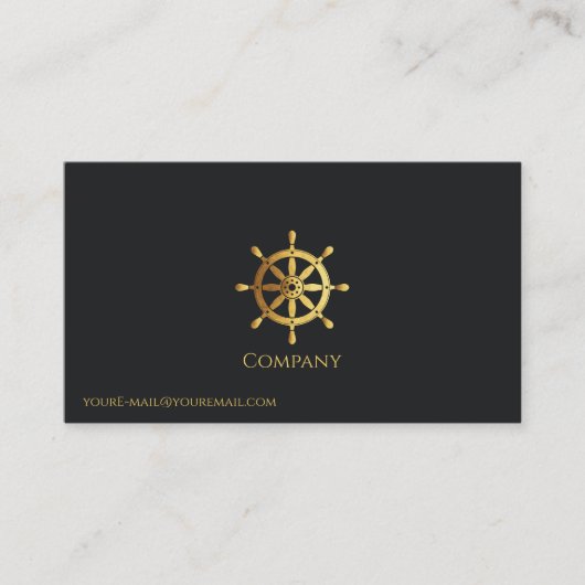 金ゴールド船車 名刺 (正面)