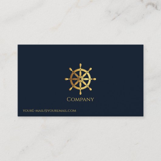 金ゴールド船車 名刺 (正面)