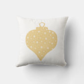 金ゴールド色のクリスマスのつまらないものの設計 クッション (裏面)