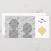 金ゴールド色のクリスマスのつまらないものの設計 シーズンカード (正面/裏面)