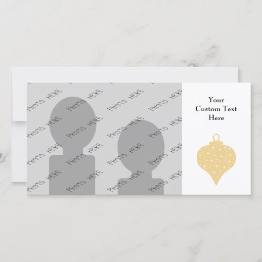 金ゴールド色のクリスマスのつまらないものの設計 シーズンカード (正面)