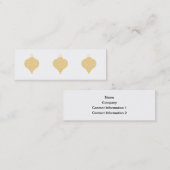 金ゴールド色のクリスマスのつまらないものの設計 スキニー名刺 (正面/裏面)