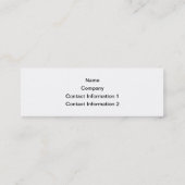 金ゴールド色のクリスマスのつまらないものの設計 スキニー名刺 (裏面)