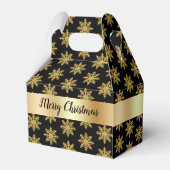 金ゴールド色のスノーフレーク模様の好意ボックス フェイバーボックス (裏面サイド)