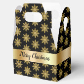 金ゴールド色のスノーフレーク模様の好意ボックス フェイバーボックス (オープン)