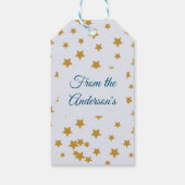 金ゴールド色の星の表面パターン名 ギフトタグ (裏面)