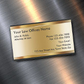 金ゴールド色の背景弁護士 マグネット名刺