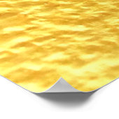 金ゴールド色コンクリート壁テクスチャ抽象古代 ポスター (角)