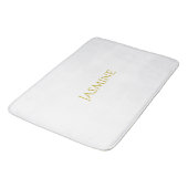 金ゴールド色プレーンのミニマルプロフェッショナル名 バスマット (アングル)