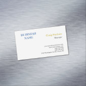 金ゴールド色名ブルーホワイトミニマリストモダン マグネット名刺 (インサイチュ)