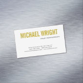 金ゴールド色名白黒プレーンシンプル マグネット名刺 (インサイチュ)