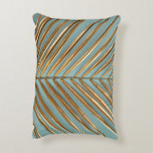 金ゴールド色彩の鮮やかのパーム模様 アクセントクッション (裏面(縦))