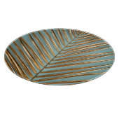 金ゴールド色彩の鮮やかのパーム模様 カッティングボード (角)