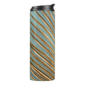 金ゴールド色彩の鮮やかのパーム模様 タンブラー (回転左)