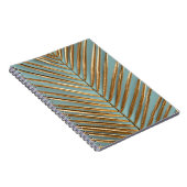 金ゴールド色彩の鮮やかのパーム模様 ノートブック (右側)