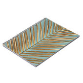 金ゴールド色彩の鮮やかのパーム模様 ノートブック (左側)