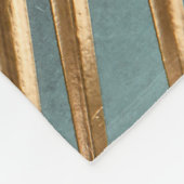 金ゴールド色彩の鮮やかのパーム模様 フリースブランケット (角)