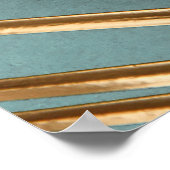 金ゴールド色彩の鮮やかのパーム模様 ポスター (角)