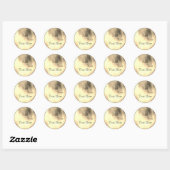 金ゴールド色彩の鮮やかホイルフェイクグリッターカスタマイズ ラウンドシール (シート)