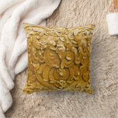金ゴールド色彩の鮮やか,アンティーク木工事業，ヴィンテージ,エレガント, クッション (ブランケット)