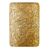 金ゴールド色彩の鮮やか,アンティーク木工事業，ヴィンテージ,エレガント, バスマット (正面縦)